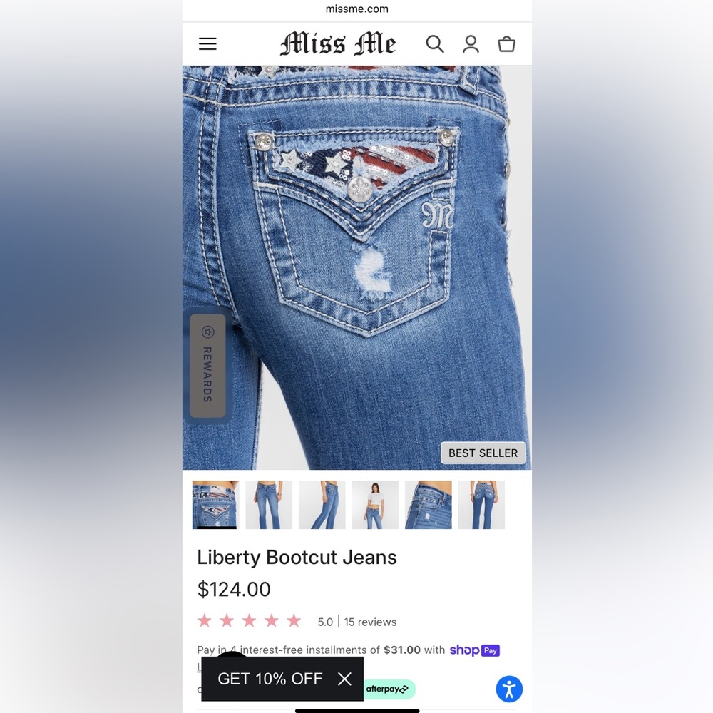 Miss Me Dark Mid Rise Boot Jeans